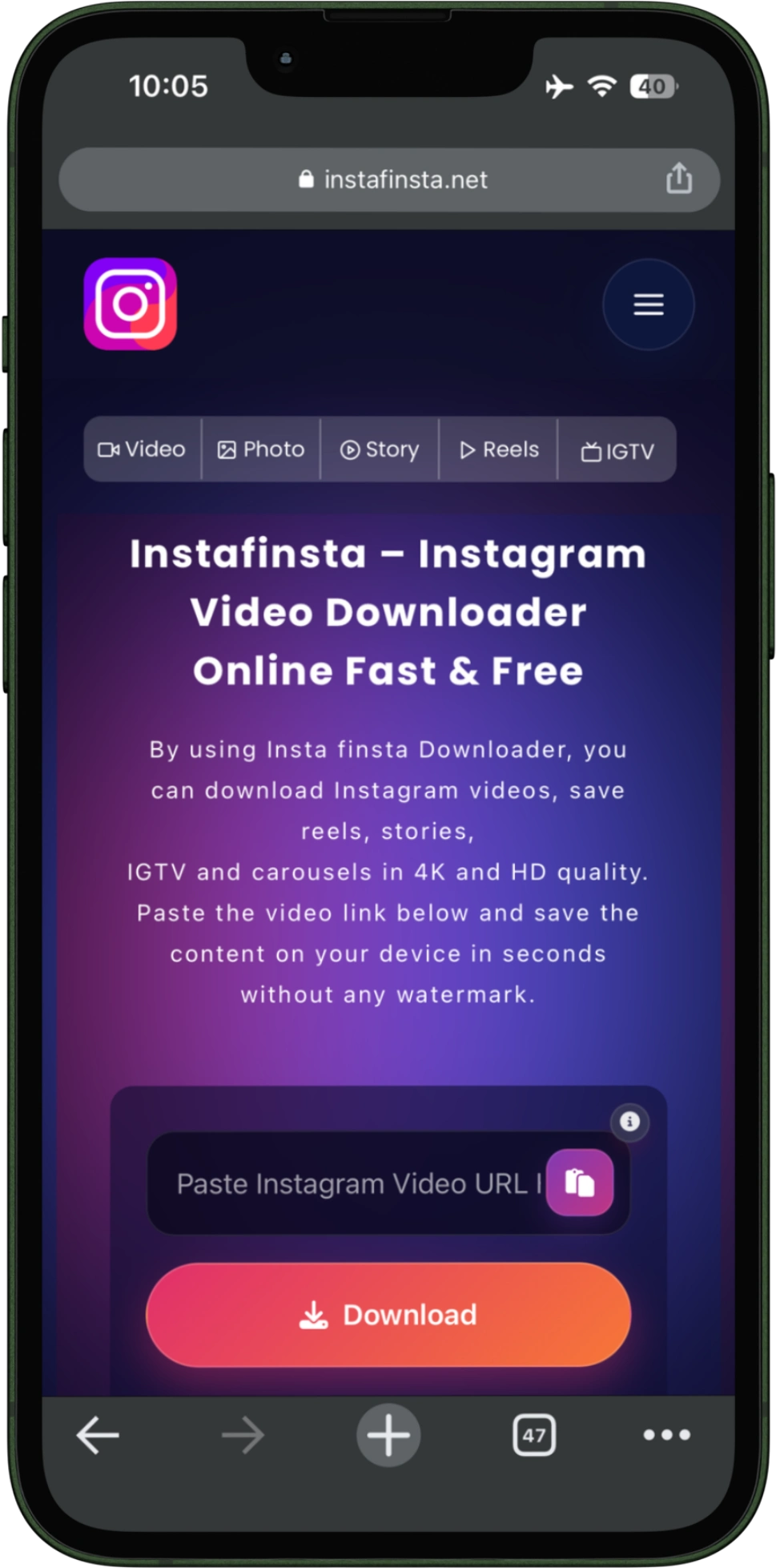InstaFinsta Downloader